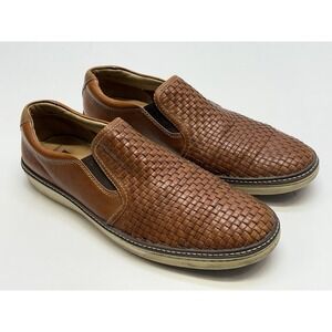 J&M Johnston & Murphy McGuffey Woven Sheepskin Slip-On Loafer 12M Resort